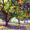 Orange Grove of Citrus Fruit Trees Painting by Jane Small Orange Grove of Citrus Fruit Trees Painting by Jane Small