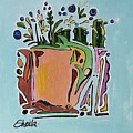 Orange Vase Painting by Sheila Romard Orange Vase Painting by Sheila Romard