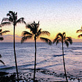 Painting of Poipu Palms Photograph by Robert Carter Painting of Poipu Palms Photograph by Robert Carter