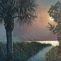 Palmetto Moon with Path Painting by Blue Sky Palmetto Moon with Path Painting by Blue Sky