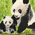 Pandas Painting by Kathie Camara Pandas Painting by Kathie Camara