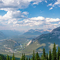 Panorama of Banff from Sulphur Mountain Photograph by John Twynam