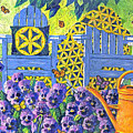Pansy Quilt Garden Painting by Diane Phalen Pansy Quilt Garden Painting by Diane Phalen