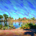 Papago Park Painting by Darrell Foster Papago Park Painting by Darrell Foster