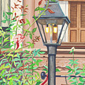 Park Slope Lamp Brooklyn NY 1982 Painting by William Hart McNichols Park Slope Lamp Brooklyn NY 1982 Painting by William Hart McNichols