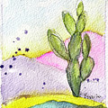 Pastel Cactus Painting by Roxy Rich Pastel Cactus Painting by Roxy Rich