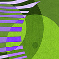 Pastel Green Circle Abstract  by Eena Bo