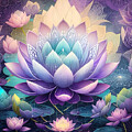 Pastel Lotus Sacred Geometry by Lisa Pearlman