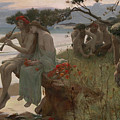 Pastoral. Date/Period Ca. 1893. Painting,oil on canvas. Painting by Rupert Bunny