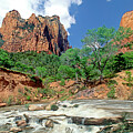 Patriarchs Virgin River Zion National Park Utah by Dave Welling