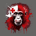 Patriotic Primates - Tonga by Christina Fairhead Art and Merch