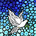 Peaceful Journey - White Dove Peace Art Painting by Sharon Cummings Peaceful Journey - White Dove Peace Art Painting by Sharon Cummings