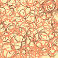 Peach and brown loops Digital Art by Bentley Davis
