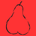 Pear, Vegetarian Sublimation Art Digital Art by Cu Biz Pear, Vegetarian Sublimation Art Digital Art by Cu Biz