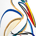 Pelican 7 abstract acrylic painting on canvas by Ben Gertsberg
