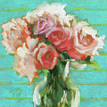 Peonies and Roses by Roxanne Dyer