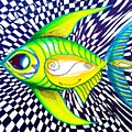 Perplexed Contentment Fish Painting by J Vincent Scarpace Perplexed Contentment Fish Painting by J Vincent Scarpace