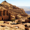 Petra Monastery Landscape by Andrea Whitaker