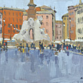 Piazza Navona - Rome, Italy Painting by Paul Strahm Piazza Navona - Rome, Italy Painting by Paul Strahm