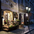 Picturesque Restaurant In The Streets Of Prague In The Czech Republic Photograph by Andreas Berthold Picturesque Restaurant In The Streets Of Prague In The Czech Republic Photograph by Andreas Berthold