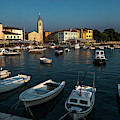 Picturesque Village Fazana In Croatia With Old Church And Boats In Harbor Photograph by Andreas Berthold Picturesque Village Fazana In Croatia With Old Church And Boats In Harbor Photograph by Andreas Berthold