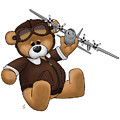 Pilot Bear - Playtime Digital Art by Michael Brooks Pilot Bear - Playtime Digital Art by Michael Brooks