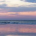 Pink and Purple Sunrise Reflections on Hunting Island Beach by Good Focused