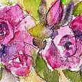 Pink Roses Painting by Roxy Rich Pink Roses Painting by Roxy Rich
