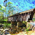 Pisgah Covered Bridge Digital Art by SnapHappy Photos Pisgah Covered Bridge Digital Art by SnapHappy Photos