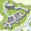 Plan view of medieval of castle #BuyIntoArt by Steve Estvanik