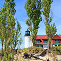 Point Betsie Lighthouse From the Beach by Robert Carter