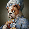 Pokerdog Bulldog Pastel by Kurt Wenner Pokerdog Bulldog Pastel by Kurt Wenner