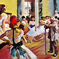 Pop Degas The Dance Class Painting by Tony Rubino Pop Degas The Dance Class Painting by Tony Rubino