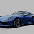 Porsche 911 991 Turbo S Digitally Drawn - Dark Blue with side decals script Digital Art by Moospeed Art Porsche 911 991 Turbo S Digitally Drawn - Dark Blue with side decals script Digital Art by Moospeed Art