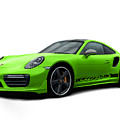 Porsche 911 991 Turbo S Digitally Drawn - Light Green with side decals script Digital Art by Moospeed Art Porsche 911 991 Turbo S Digitally Drawn - Light Green with side decals script Digital Art by Moospeed Art