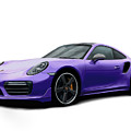 Porsche 911 991 Turbo S Digitally Drawn - Purple Digital Art by Moospeed Art Porsche 911 991 Turbo S Digitally Drawn - Purple Digital Art by Moospeed Art