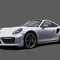 Porsche 911 991 Turbo S Digitally Drawn - Silver Digital Art by Moospeed Art Porsche 911 991 Turbo S Digitally Drawn - Silver Digital Art by Moospeed Art