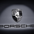 Porsche Car Emblem isolated BW 2 Photograph by Stefano Senise Porsche Car Emblem isolated BW 2 Photograph by Stefano Senise