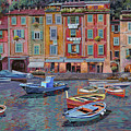 Portofino al crepuscolo Painting by Guido Borelli Portofino al crepuscolo Painting by Guido Borelli