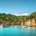 Portofino, village and marina. Liguria, Italy Photograph by Stefano Orazzini
