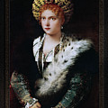 Portrait of Isabel of Este by Tiziano Vecellio by Tiziano Vecellio Fine Art Old Masters Reproduction Painting by Rolando Burbon Portrait of Isabel of Este by Tiziano Vecellio by Tiziano Vecellio Fine Art Old Masters Reproduction Painting by Rolando Burbon