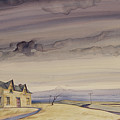 Post Rock Limestone Homestead I Painting by Scott Kirby