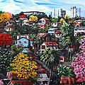 Poui Calling For The Rains Painting by Karin Dawn Kelshall- Best Poui Calling For The Rains Painting by Karin Dawn Kelshall- Best