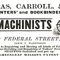 Printers Bookbinders Machinery Thomas, Carroll Co. Boston, Mass Vintage Advertising Mixed Media by PrintsAntiquA