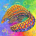 Psychedelic Pangolin Painting by Rebecca Wang Psychedelic Pangolin Painting by Rebecca Wang