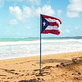 Puerto Rican Flag on the Beach, Pinones, Puerto Rico Photograph by Beachtown Views Puerto Rican Flag on the Beach, Pinones, Puerto Rico Photograph by Beachtown Views