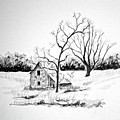 Pump House Drawing by William Renzulli Pump House Drawing by William Renzulli