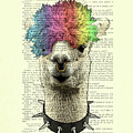 Punk rock style alpaca book page art Digital Art by Madame Memento Punk rock style alpaca book page art Digital Art by Madame Memento