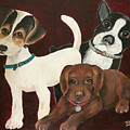 Puppy Love Painting by Barbara Landry Puppy Love Painting by Barbara Landry
