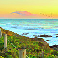 Purple Cloud Sunset Moonstone Beach Watercolor Digital Art by Floyd Snyder Purple Cloud Sunset Moonstone Beach Watercolor Digital Art by Floyd Snyder